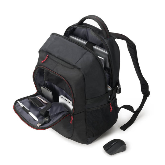 DICOTA Laptop-Rucksack Backpack Gain Wireless Mouse Kit Recycling-PET schwarz bis 39,6 cm (15,6 Zoll) | D31719