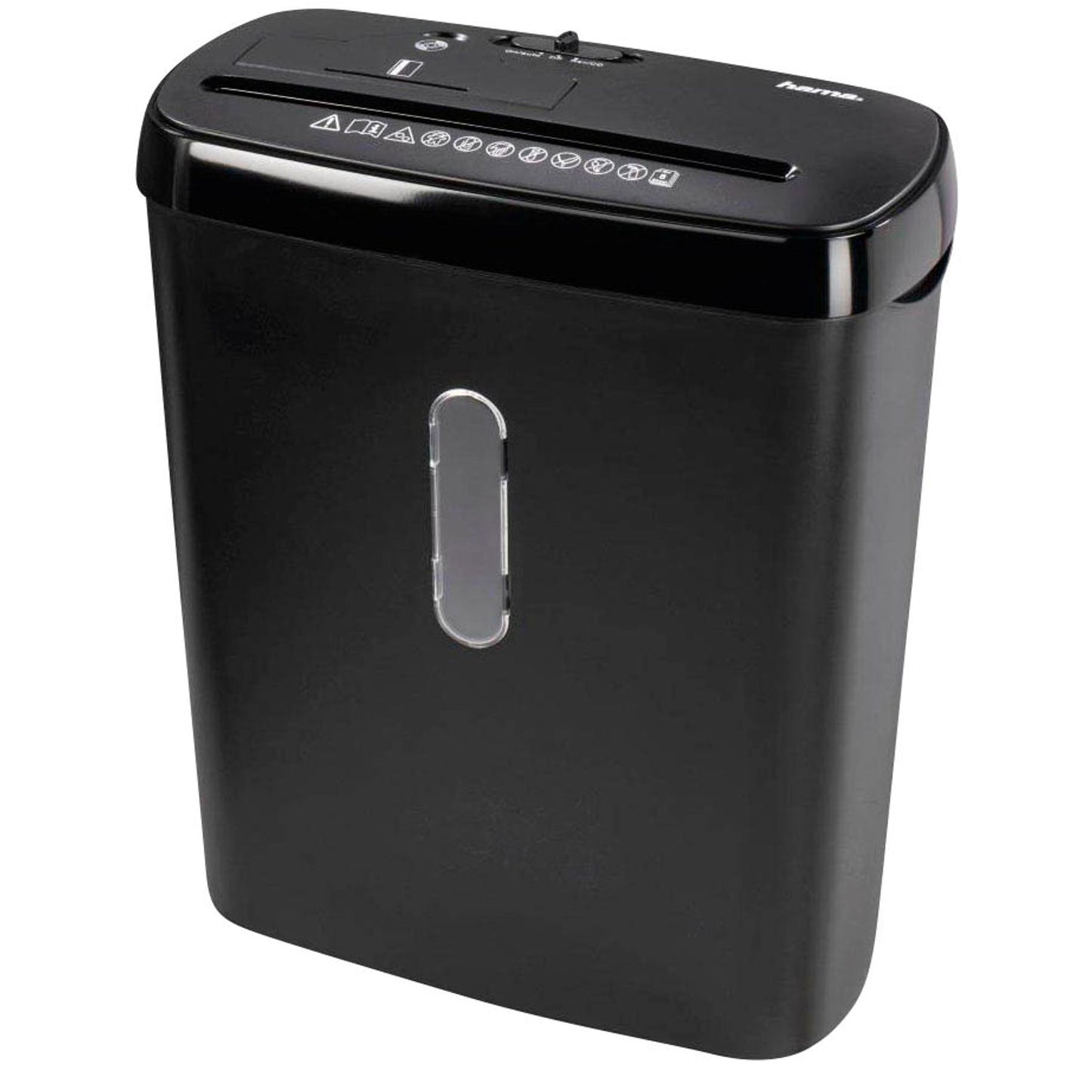 hama Basic S8CD Aktenvernichter mit Streifenschnitt P-2, 6 mm, bis , schwarz | 50542
