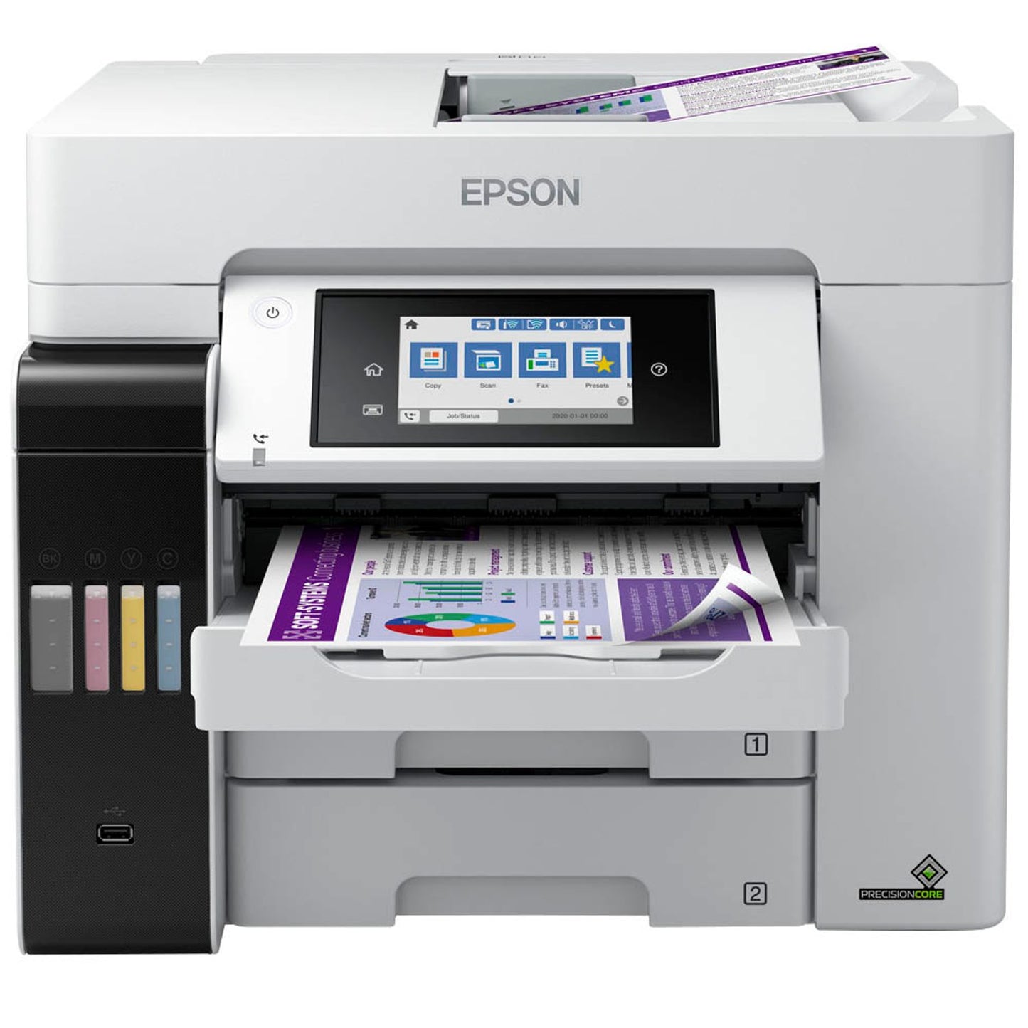 EPSON EcoTank ET-5880 4 in 1 Tintenstrahl-Multifunktionsdrucker grau | C11CJ28401