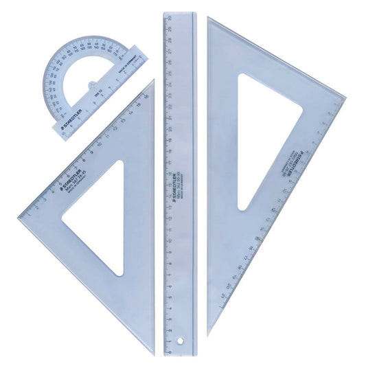 STAEDTLER Lineal-Set Mars® 569 blau | 569 22 | 1 Pack = 4 St.