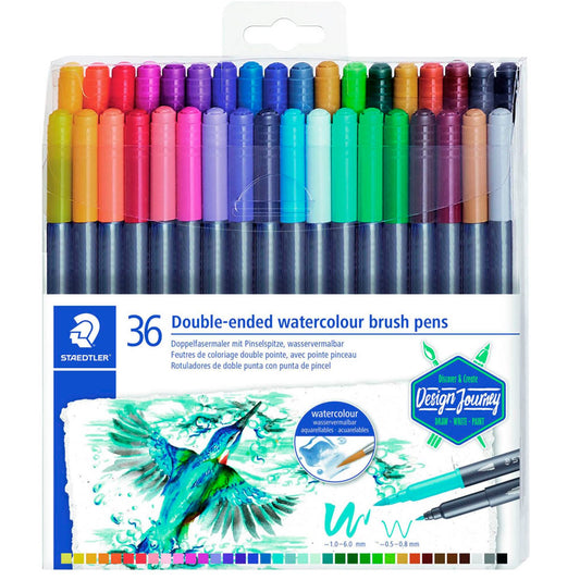 STAEDTLER 3001 Brush-Pens farbsortiert | 3001 TB36 | 1 Pack = 36 St.