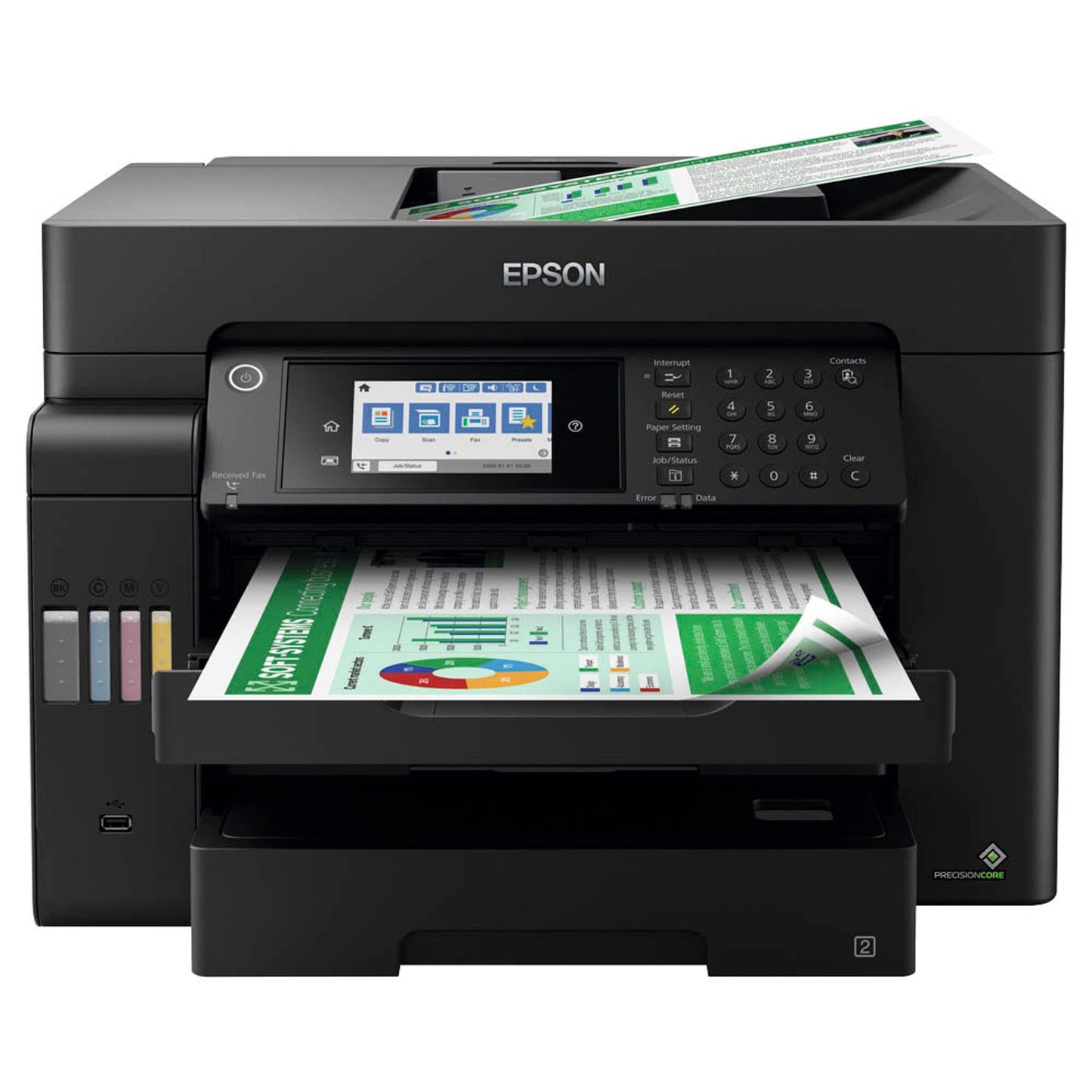 EPSON EcoTank ET-16605 4 in 1 Tintenstrahl-Multifunktionsdrucker schwarz | C11CH72405