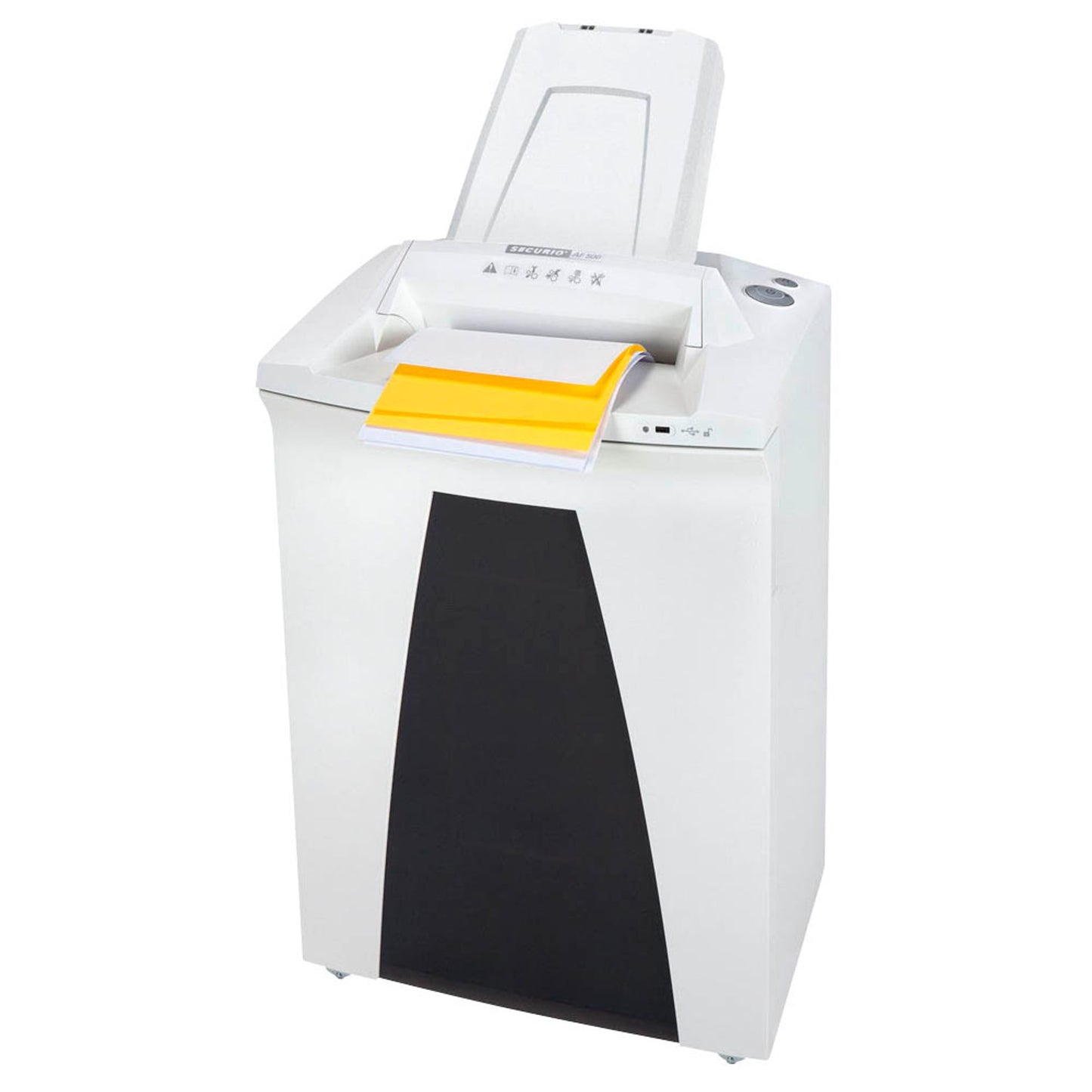 HSM SECURIO AF500 Aktenvernichter mit Partikelschnitt P-4, 4,5 x 30 mm, bis , weiß | 2103111