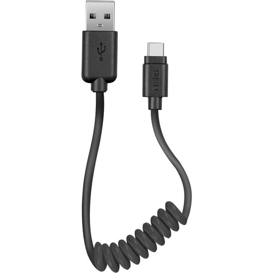 sbs USB 2.0 A/USB C Kabel 0,17 - 0,50 m schwarz | TECABLETYPCSK