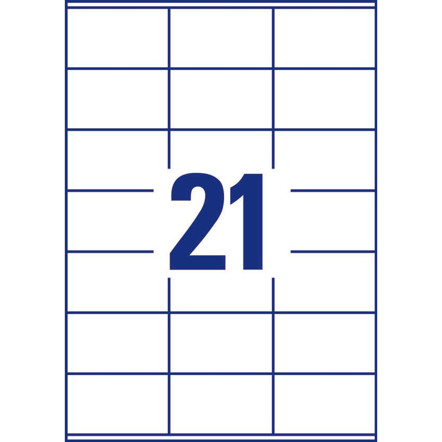 AVERY Zweckform Etiketten weiß 70,0 x 41,0 mm | 3481-10 | 1 Pack = 10 Blatt