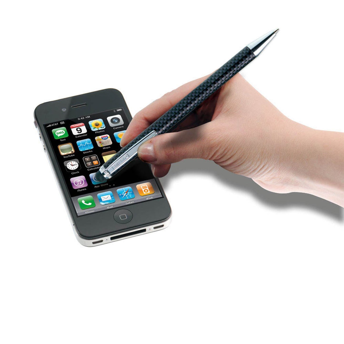 ONLINE® Touchpen-Kugelschreiber Stylus XL schwarz, Schreibfarbe: blau | 34313/3D