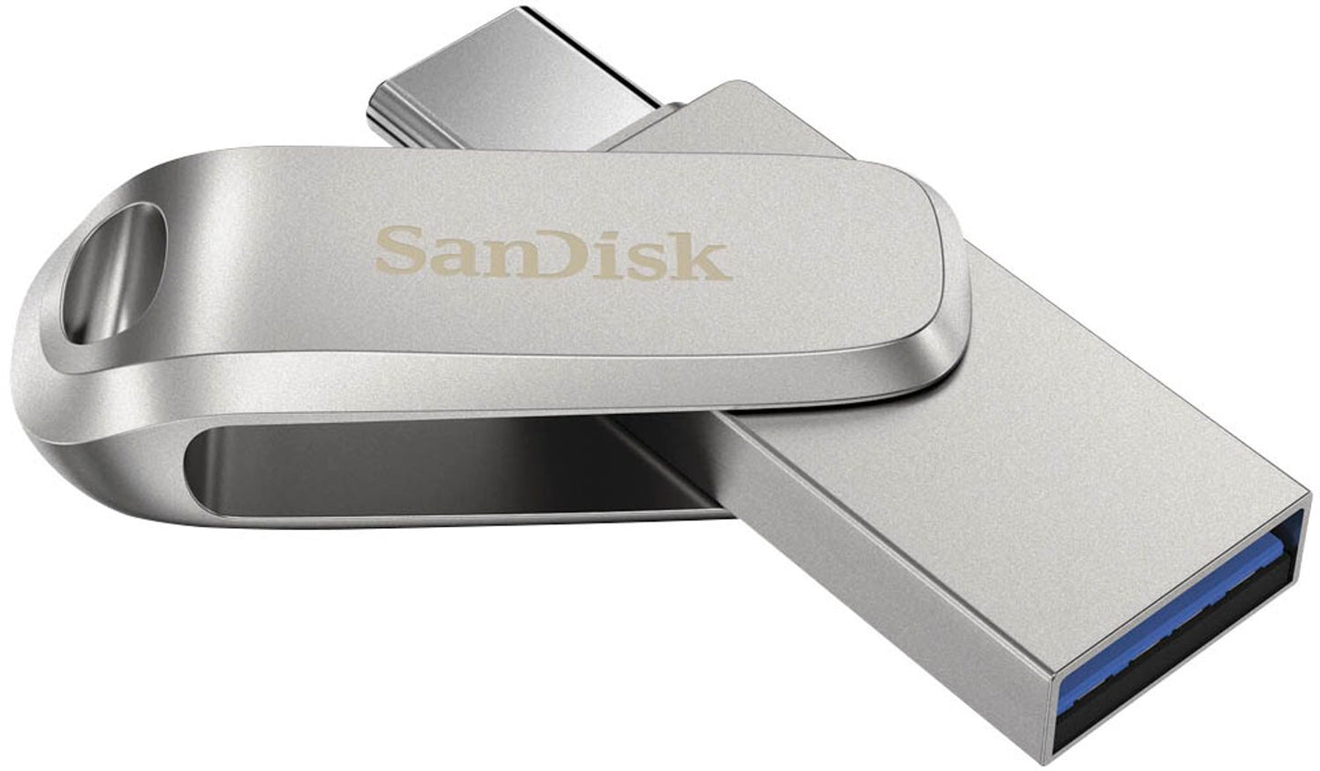 SanDisk USB-Stick Ultra Dual Drive Luxe Type-C silber