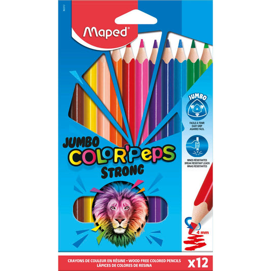 maped COLOR'PEPS STRONG Jumbo Buntstifte farbsortiert | 863312 | 1 Pack = 12 St.