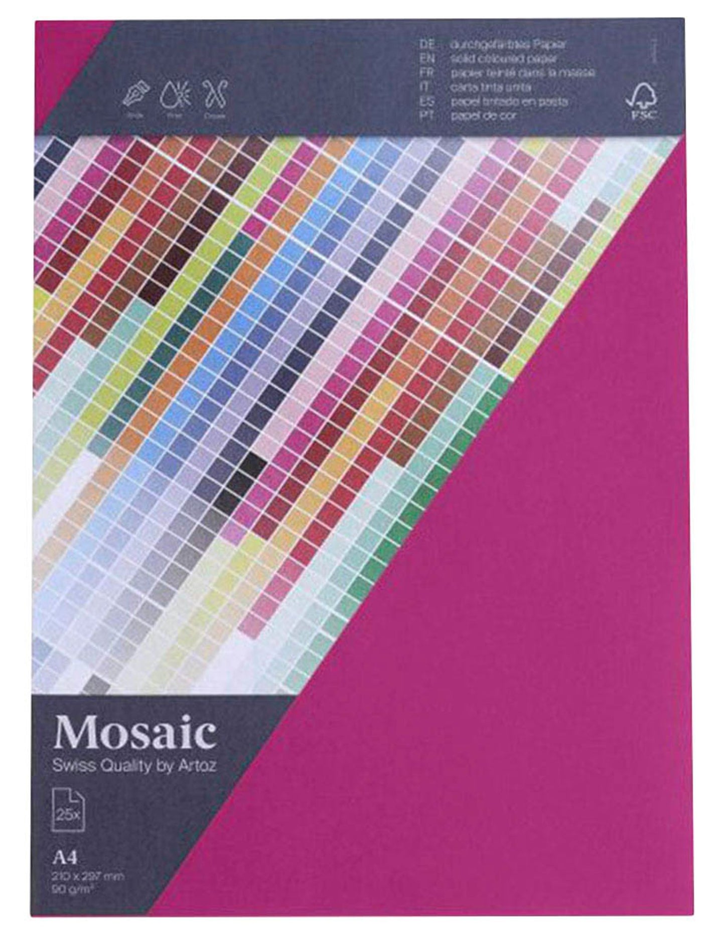 artoz Briefpapier Mosaic DIN A4 90 g/qm 25 Blatt