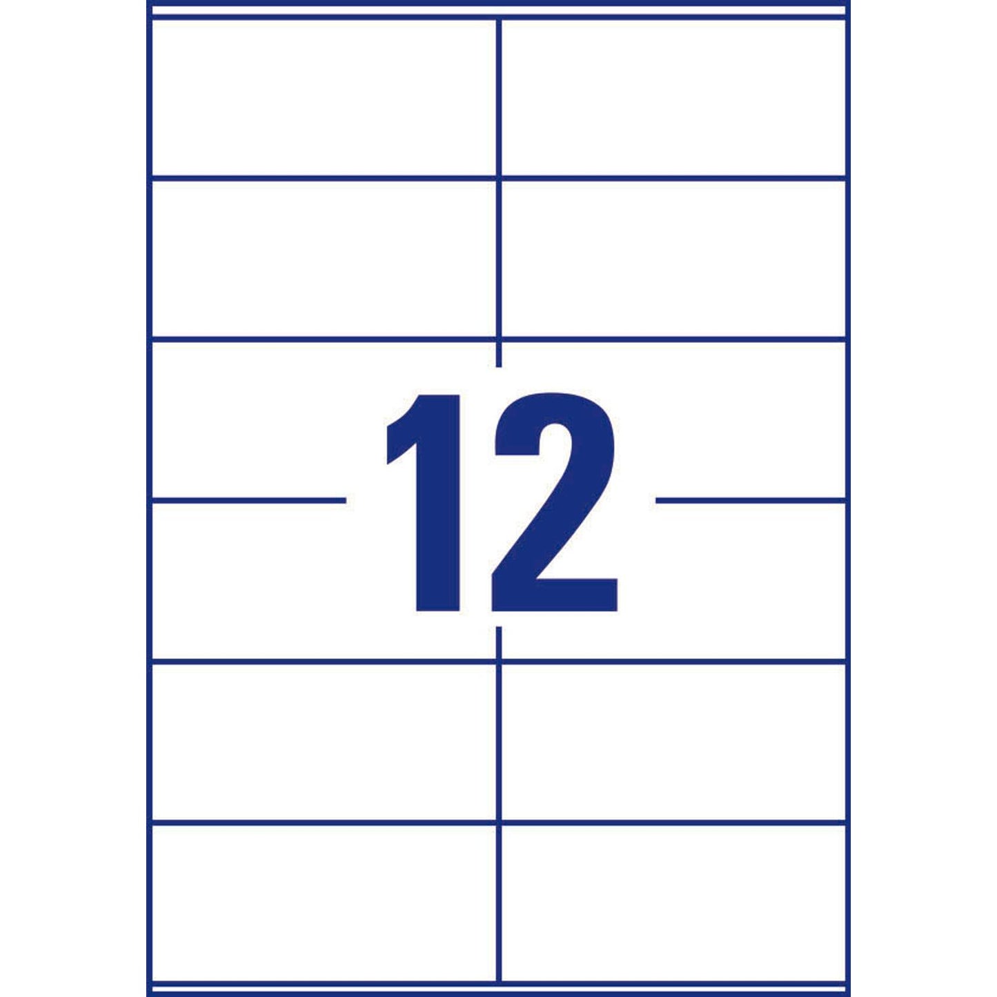 AVERY Zweckform Etiketten weiß 105,0 x 48,0 mm | LR3424-10 | 1 Pack = 10 Blatt