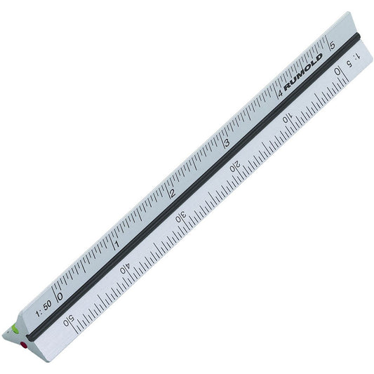 RUMOLD Dreikantmaßstab 10,0 cm, silber | 195 1-10