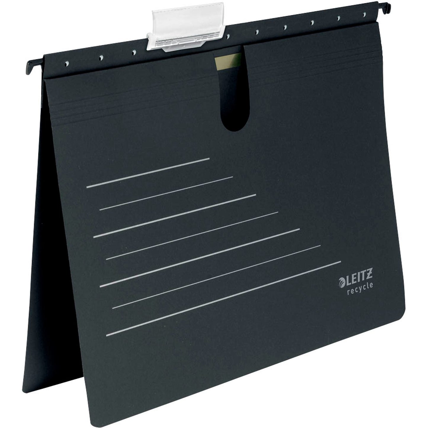 LEITZ Hängehefter ALPHA® recycle 1920 Karton schwarz 1 x kaufmännische Heftung | 19200095 | 1 Pack = 10 St.
