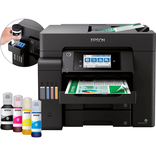 EPSON EcoTank ET-5850 4 in 1 Tintenstrahl-Multifunktionsdrucker schwarz | C11CJ29401