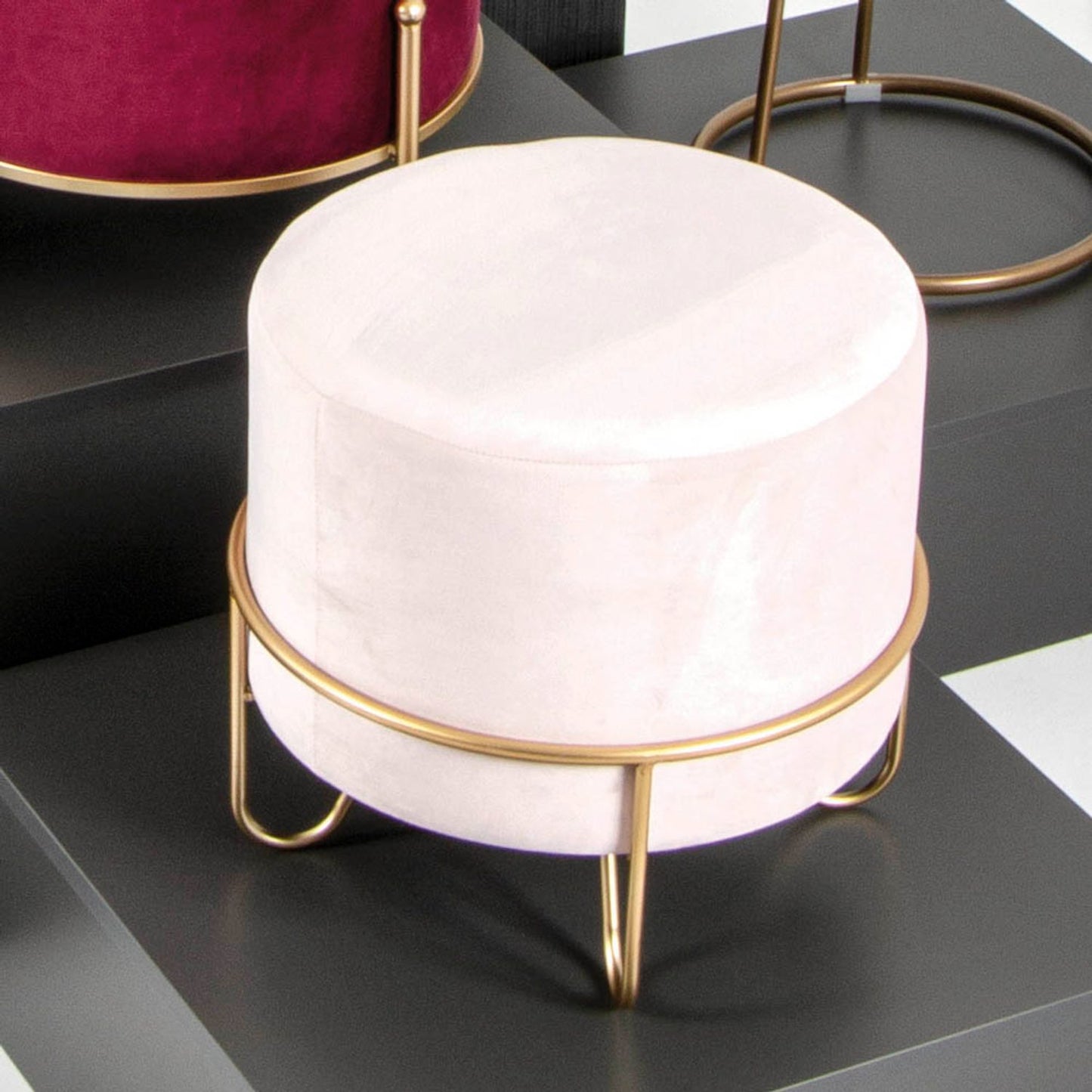HAKU Möbel Hocker creme | 20375
