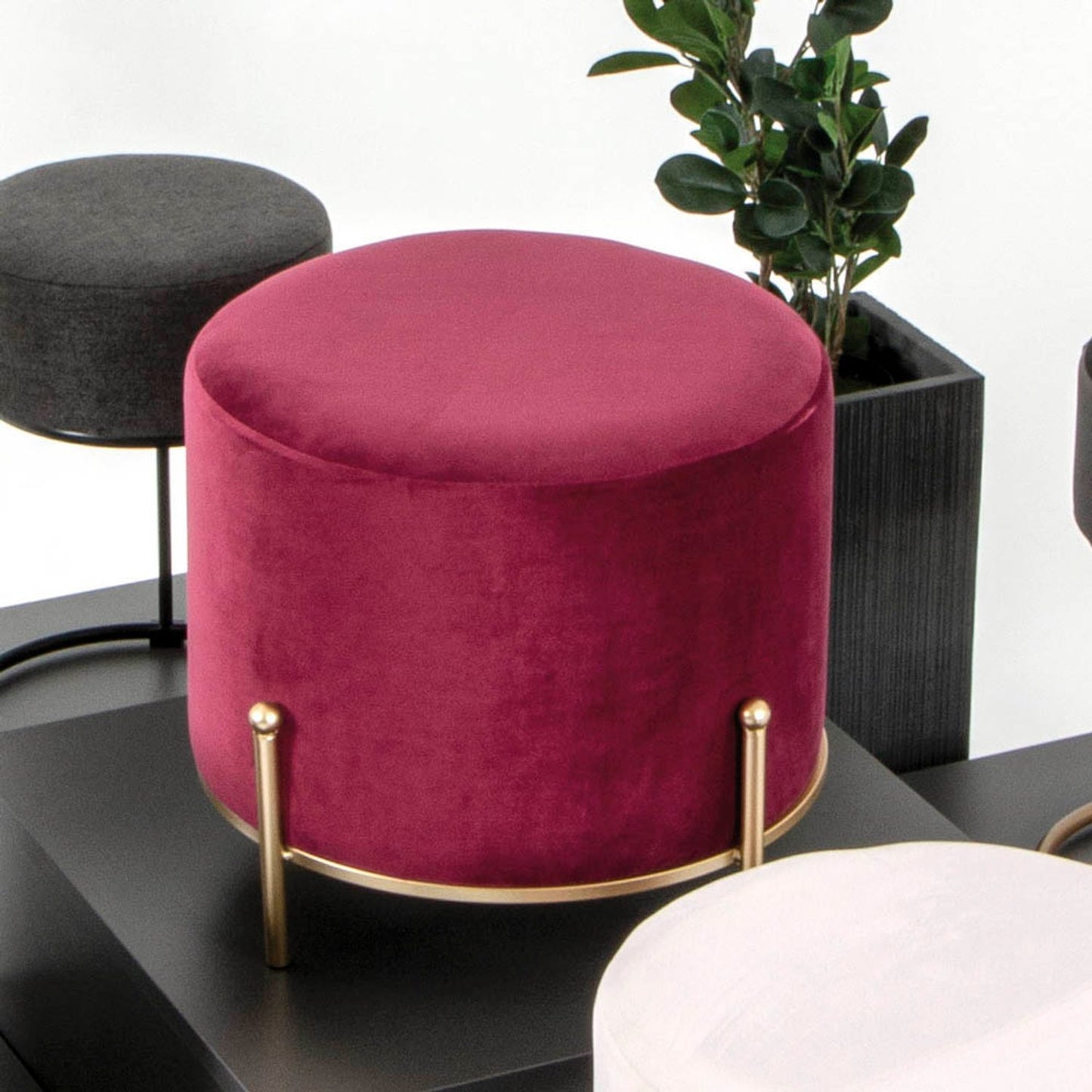 HAKU Möbel Hocker rot | 20474