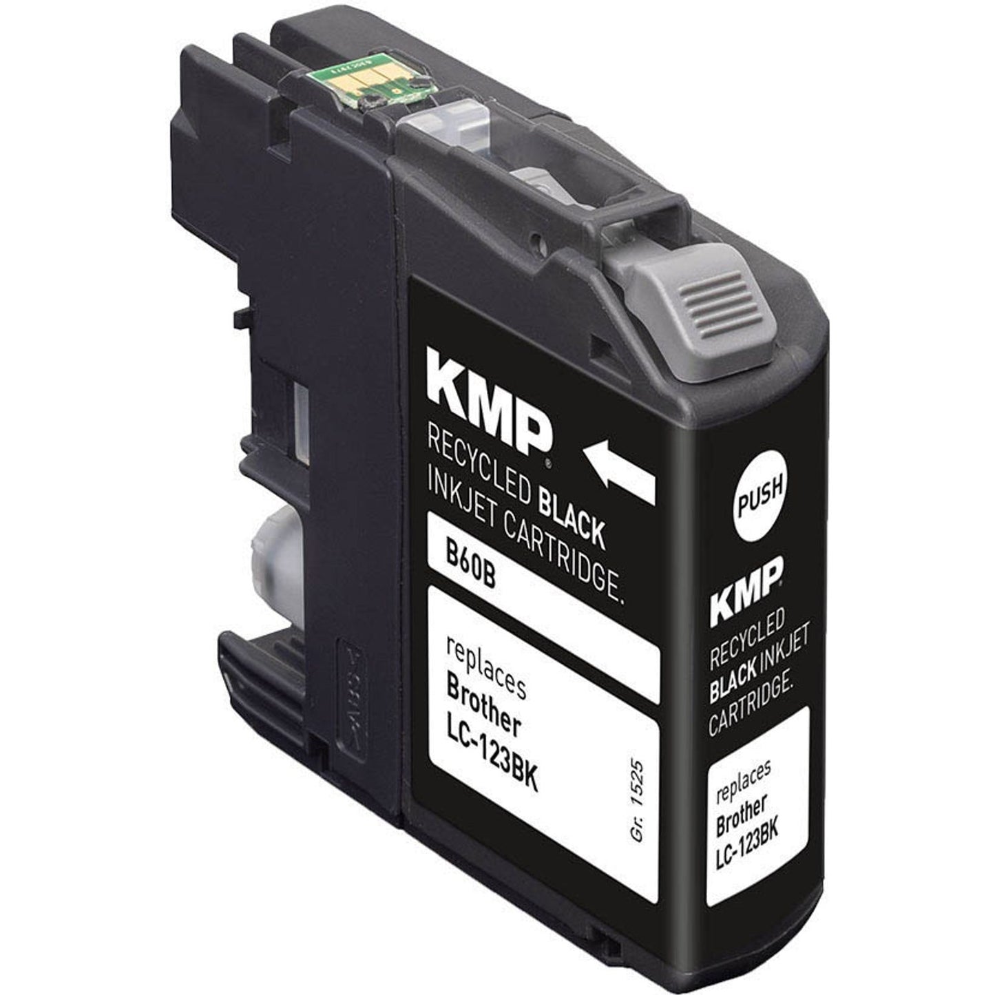 KMP B60B schwarz Druckerpatrone kompatibel zu brother LC-123BK | 1525,4001