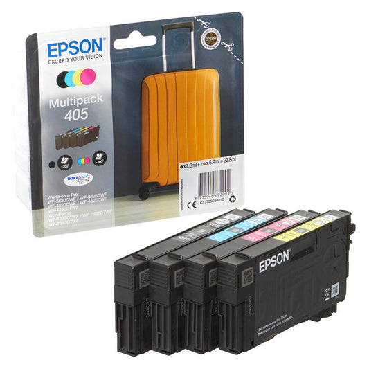 EPSON 405 / T05G6 schwarz, cyan, magenta, gelb Druckerpatronen, 4er-Set | C13T05G64010 | 1 Pack = 4 St.