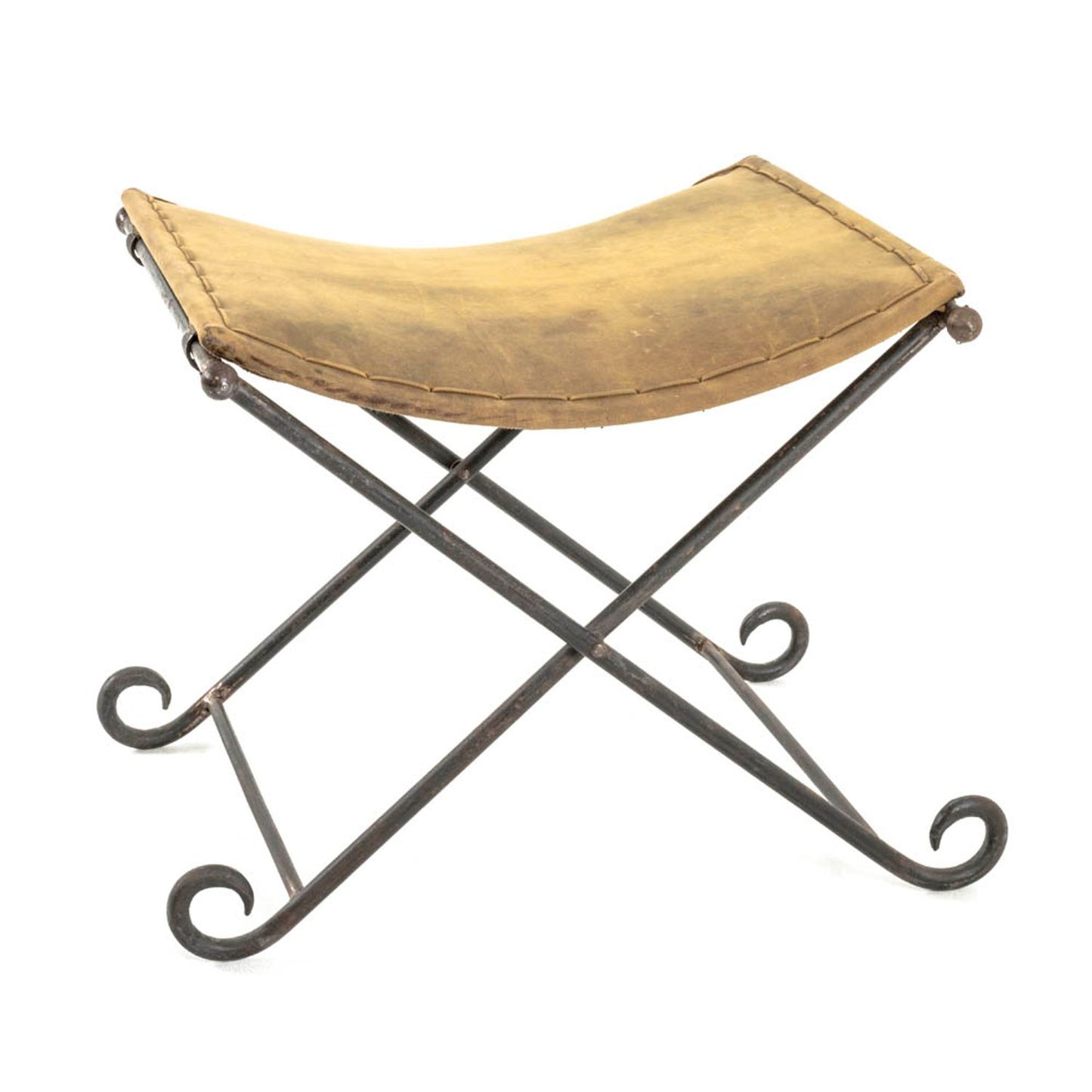HAKU Möbel Hocker erdbraun Leder | 15957