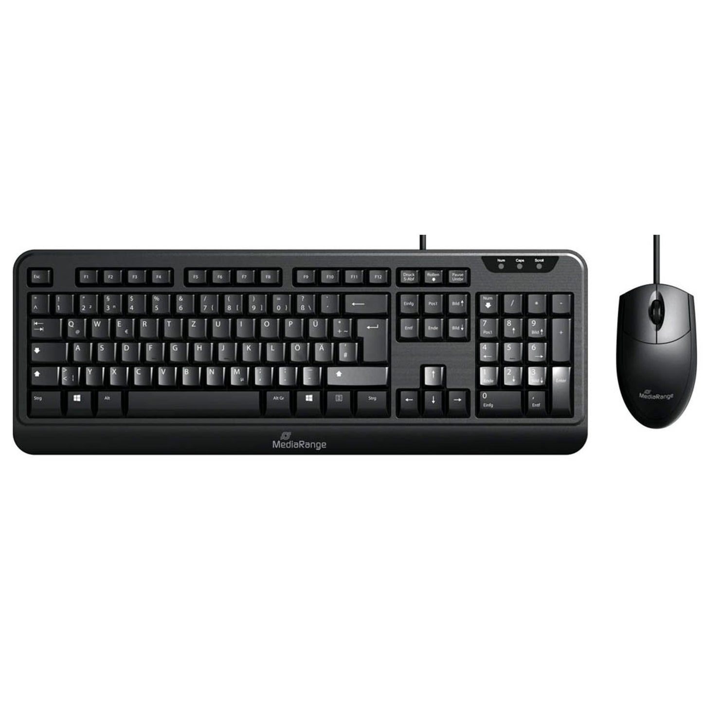 MediaRange Tastatur-Maus-Set kabelgebunden schwarz | MROS108
