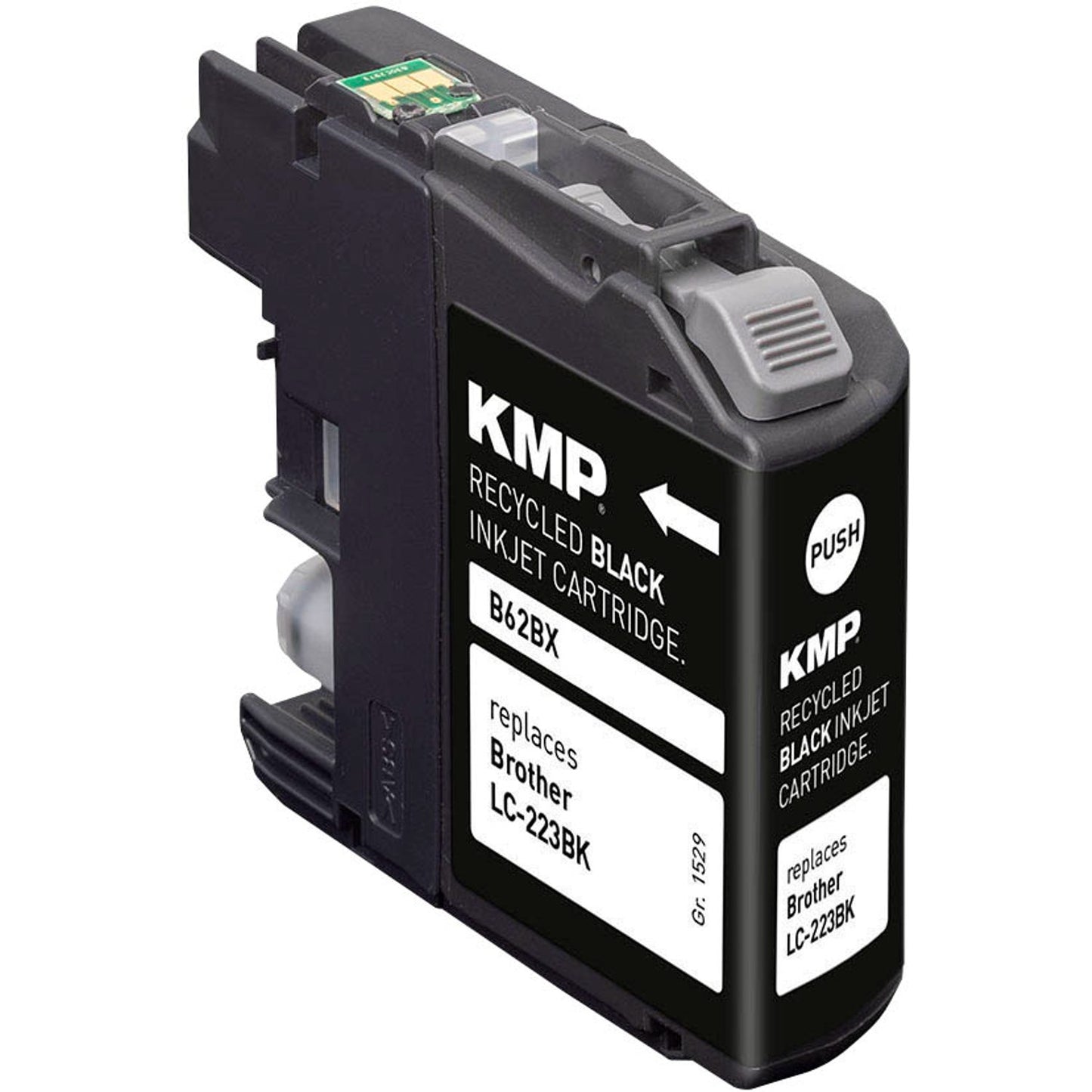 KMP B62BX schwarz Druckerpatrone kompatibel zu brother LC-223BK | 1529,4001