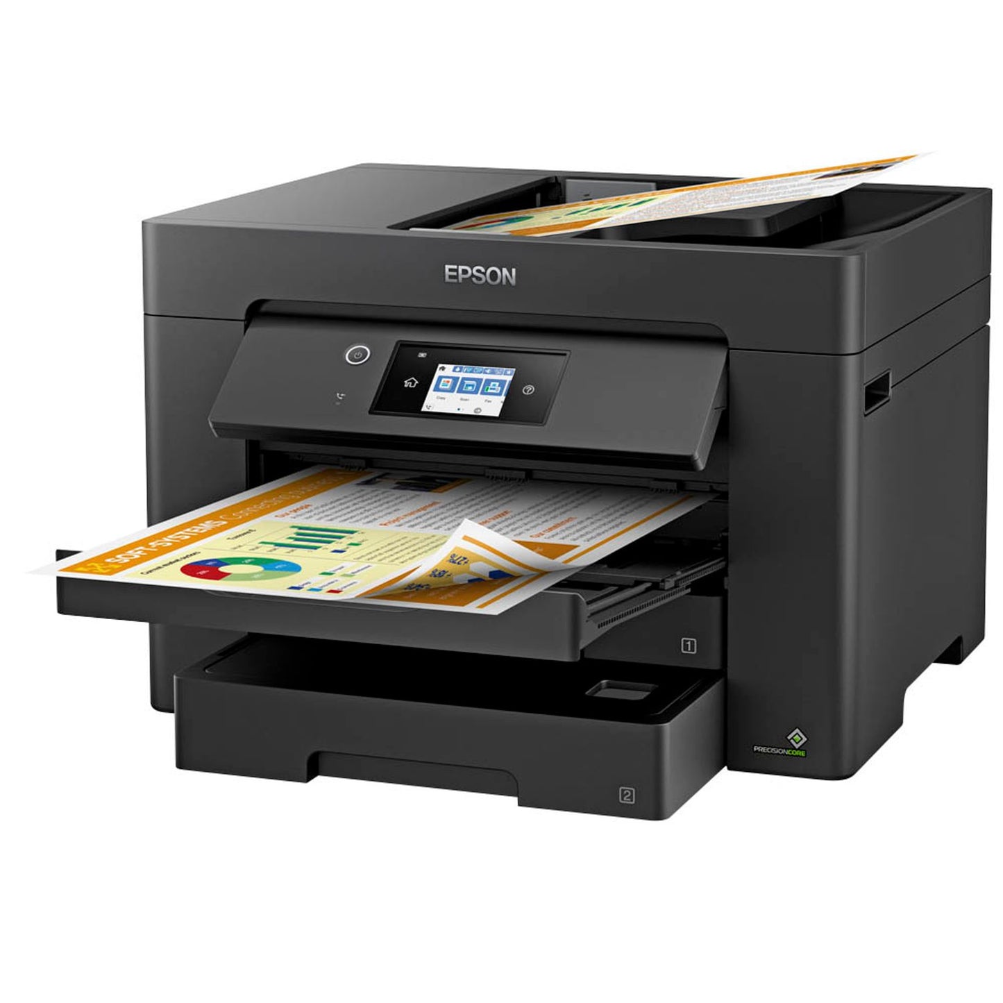 EPSON WorkForce WF-7830DTWF 4 in 1 Tintenstrahl-Multifunktionsdrucker schwarz | C11CH68403