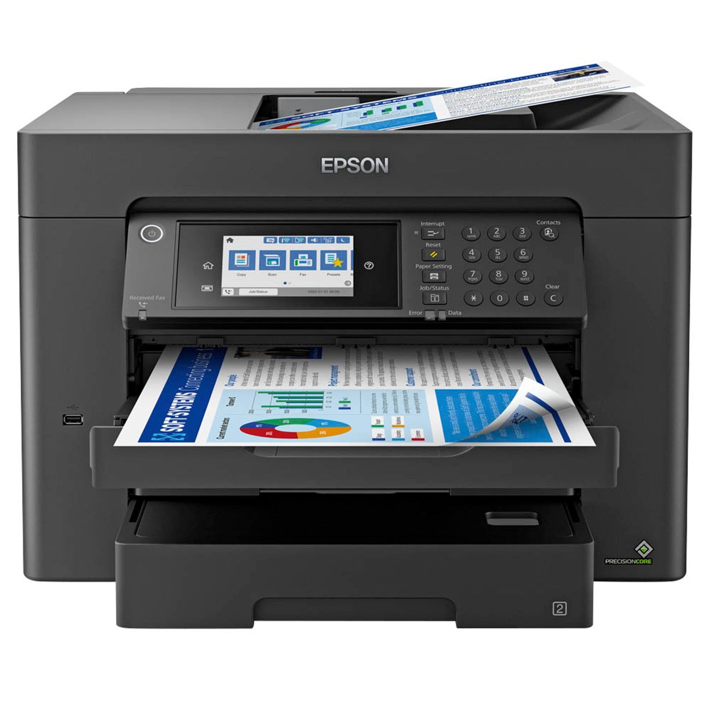 EPSON WorkForce WF-7840DTWF 4 in 1 Tintenstrahl-Multifunktionsdrucker schwarz | C11CH67402