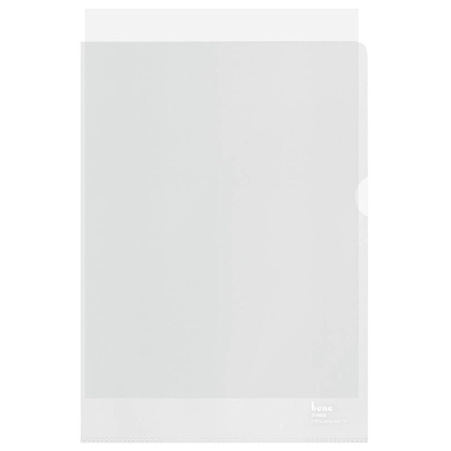 bene Sichthüllen DIN A4 transparent genarbt 0,10 mm | 214800 | 1 Pack = 100 St.