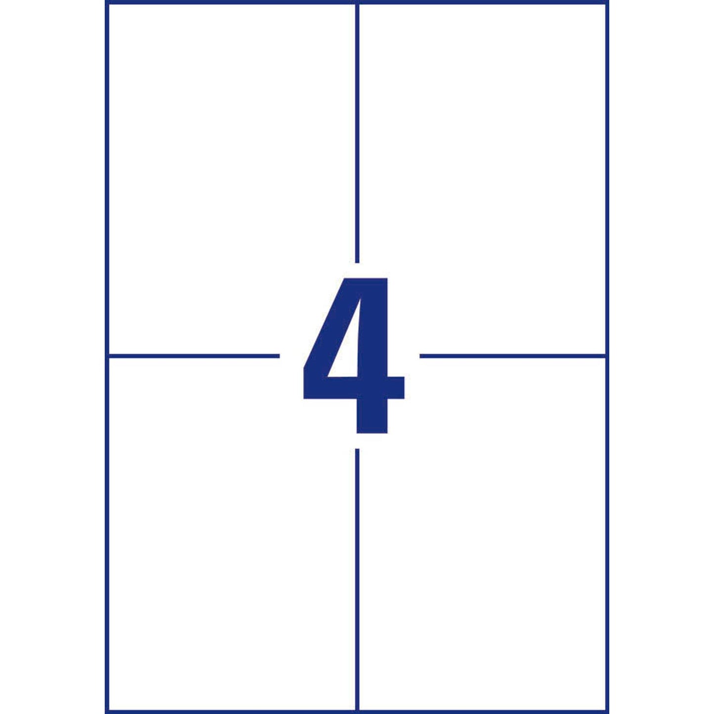 AVERY Zweckform Etiketten weiß 105,0 x 148,0 mm | 6124 | 1 Pack = 10 Blatt