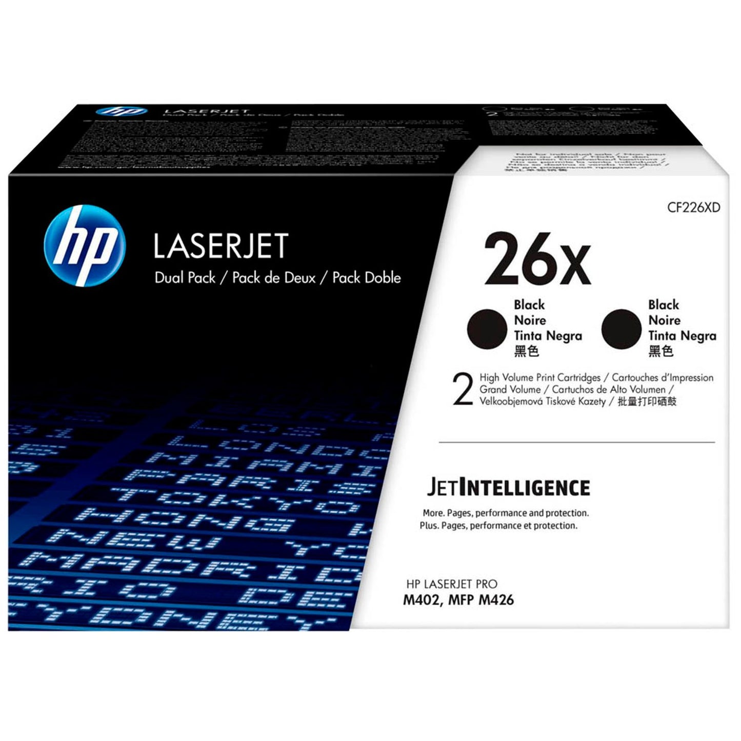 HP 26X () schwarz Tonerkartuschen, 2er-Set | CF226XD | 1 Pack = 2 St.
