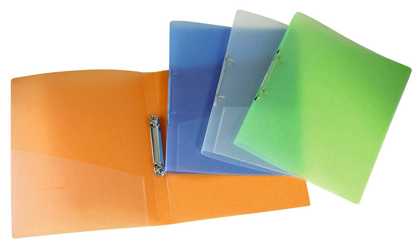 12 DONAU Ringbücher 2-Ringe weiß, blau, grün, orange DIN A4,