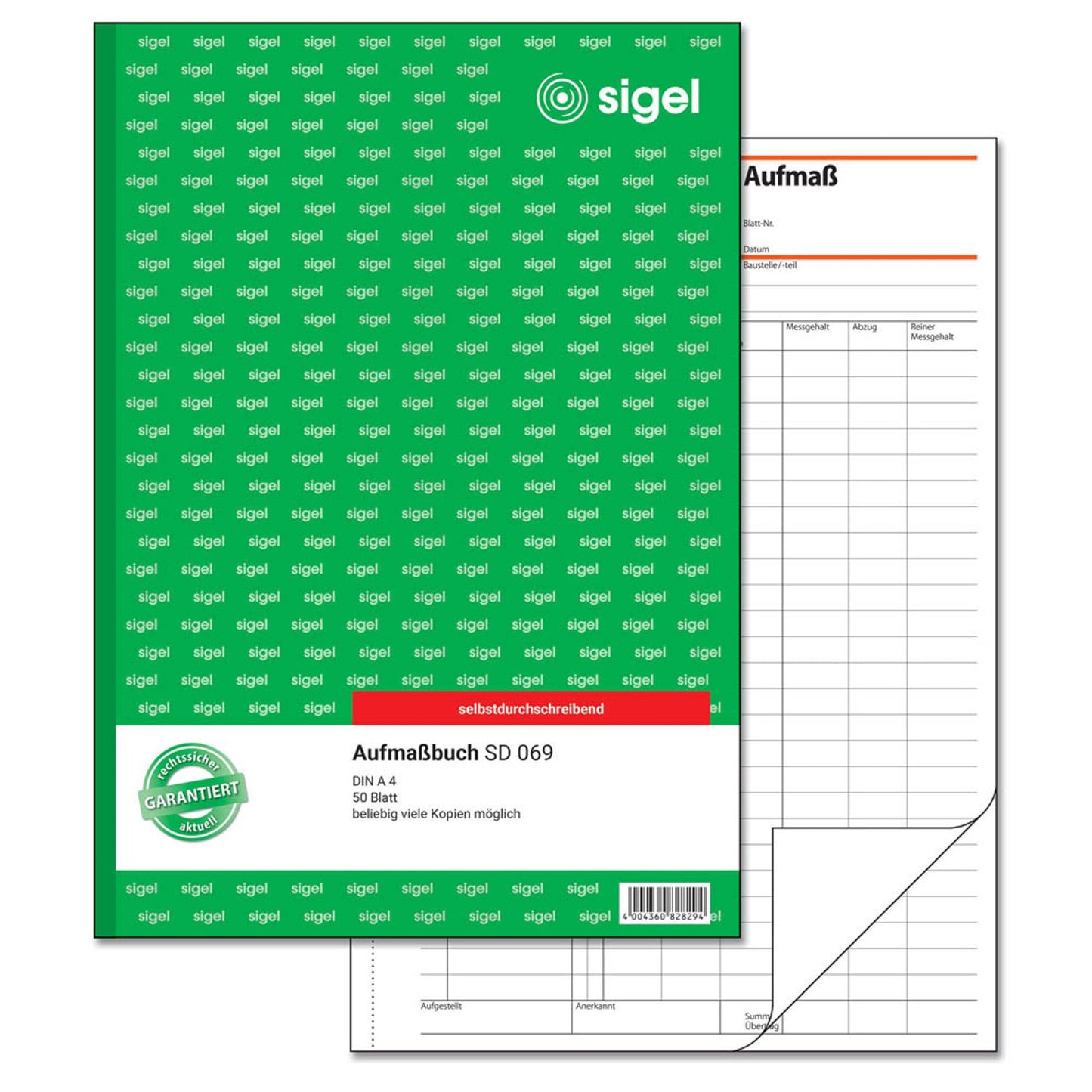 SIGEL Aufmaßbuch Formularbuch | SD069