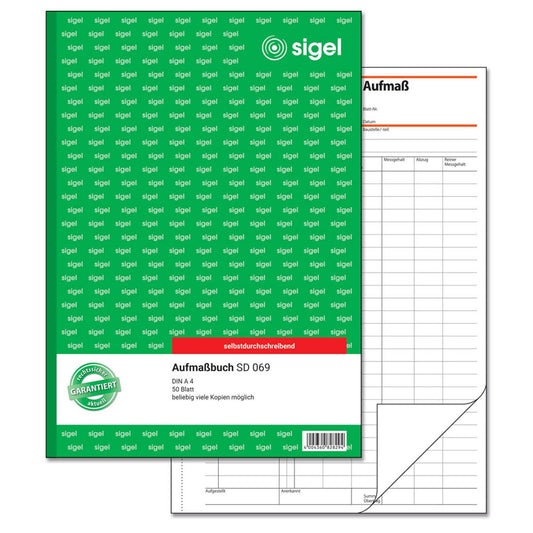 SIGEL Aufmaßbuch Formularbuch | SD069