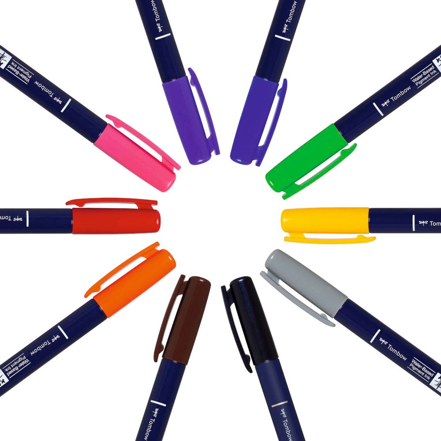 Tombow Fudenosuke Brush-Pens farbsortiert | WSBH-10P
