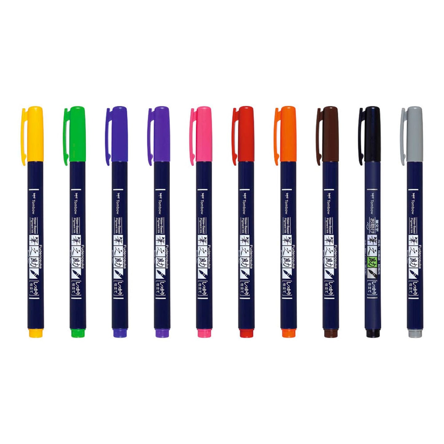 Tombow Fudenosuke Brush-Pens farbsortiert | WSBH-10P