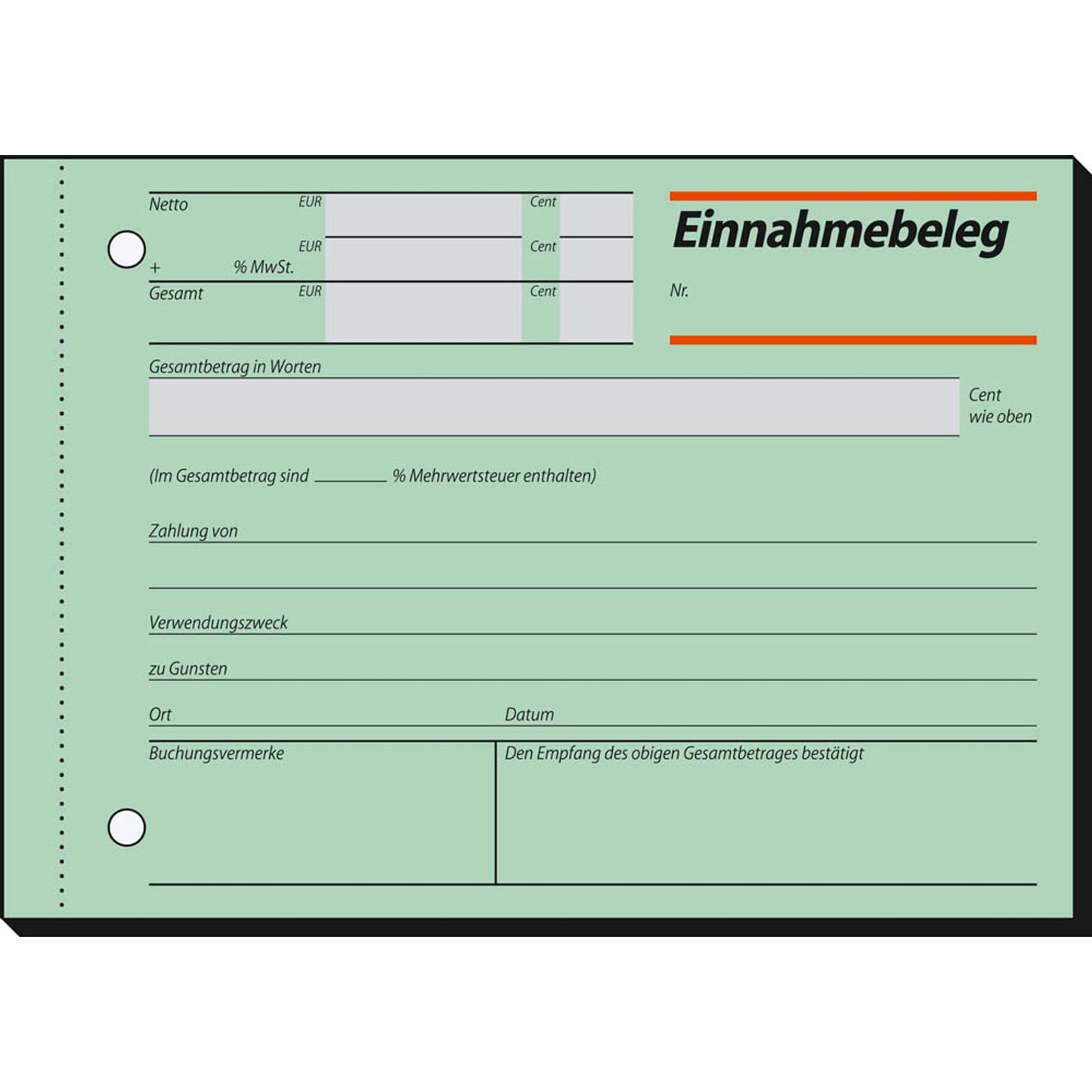 SIGEL Einnahmebeleg Formularbuch | EB615