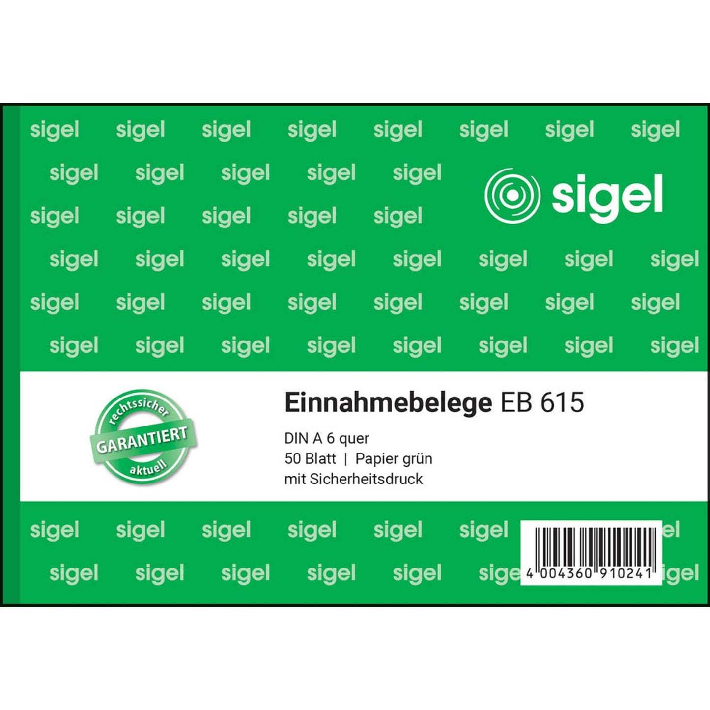 SIGEL Einnahmebeleg Formularbuch | EB615
