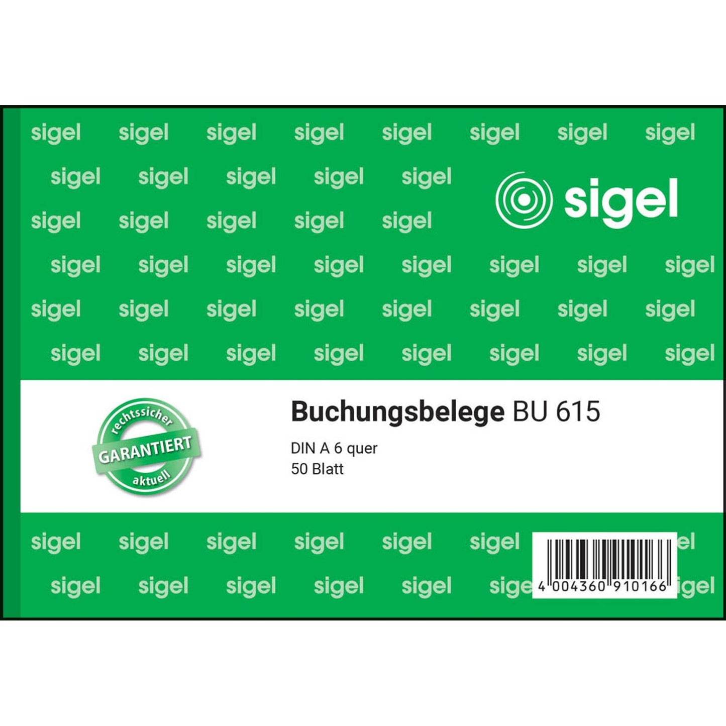 SIGEL Buchungsbeleg Formularbuch | BU615