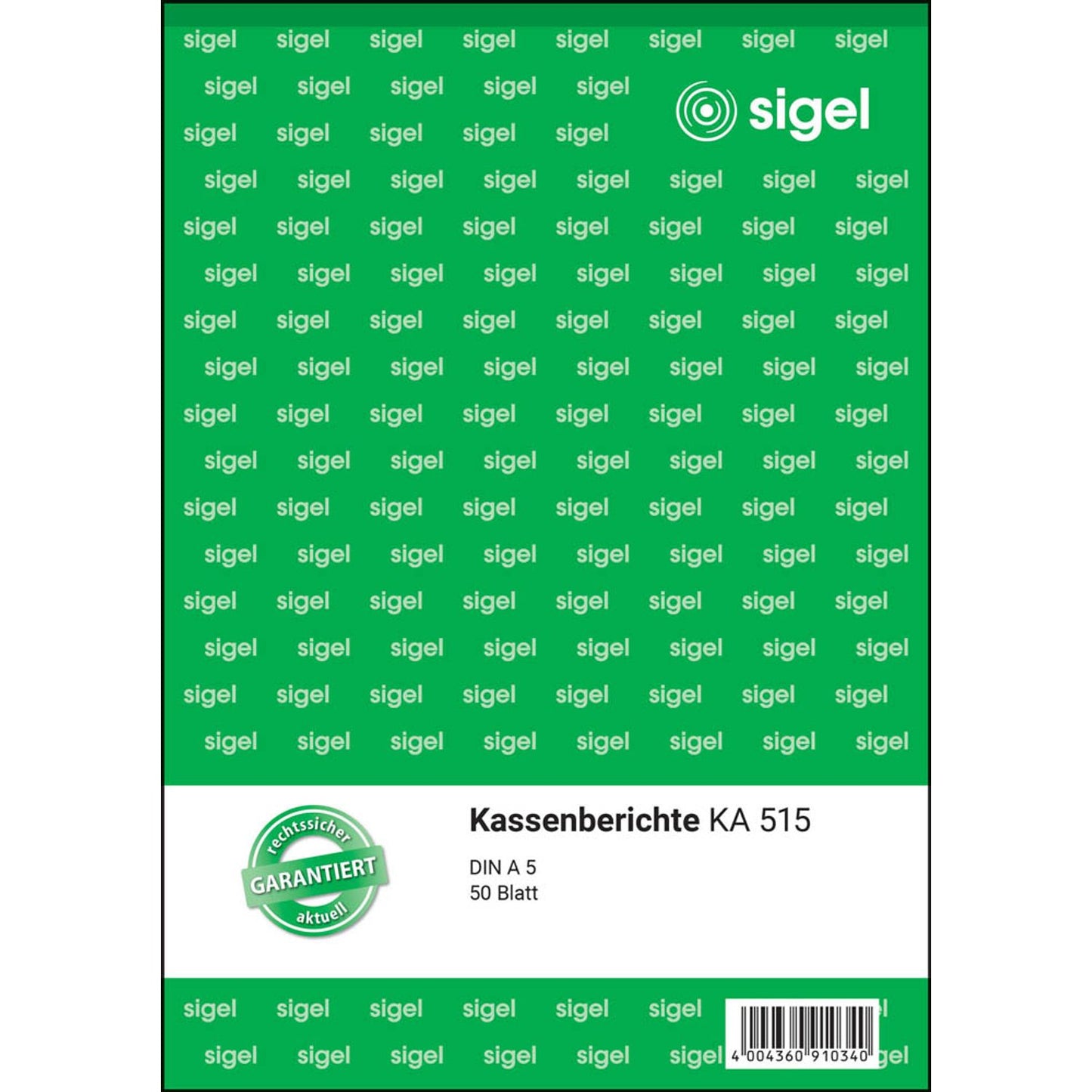 SIGEL Kassenbericht Formularbuch | KA515