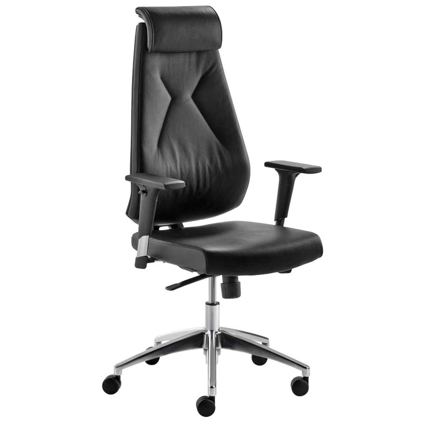Mayer Bürostuhl myBESTMIND, Leder schwarz, Gestell alu | 2462