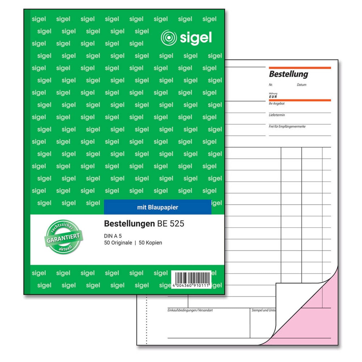 SIGEL Bestellung Formularbuch | BE525