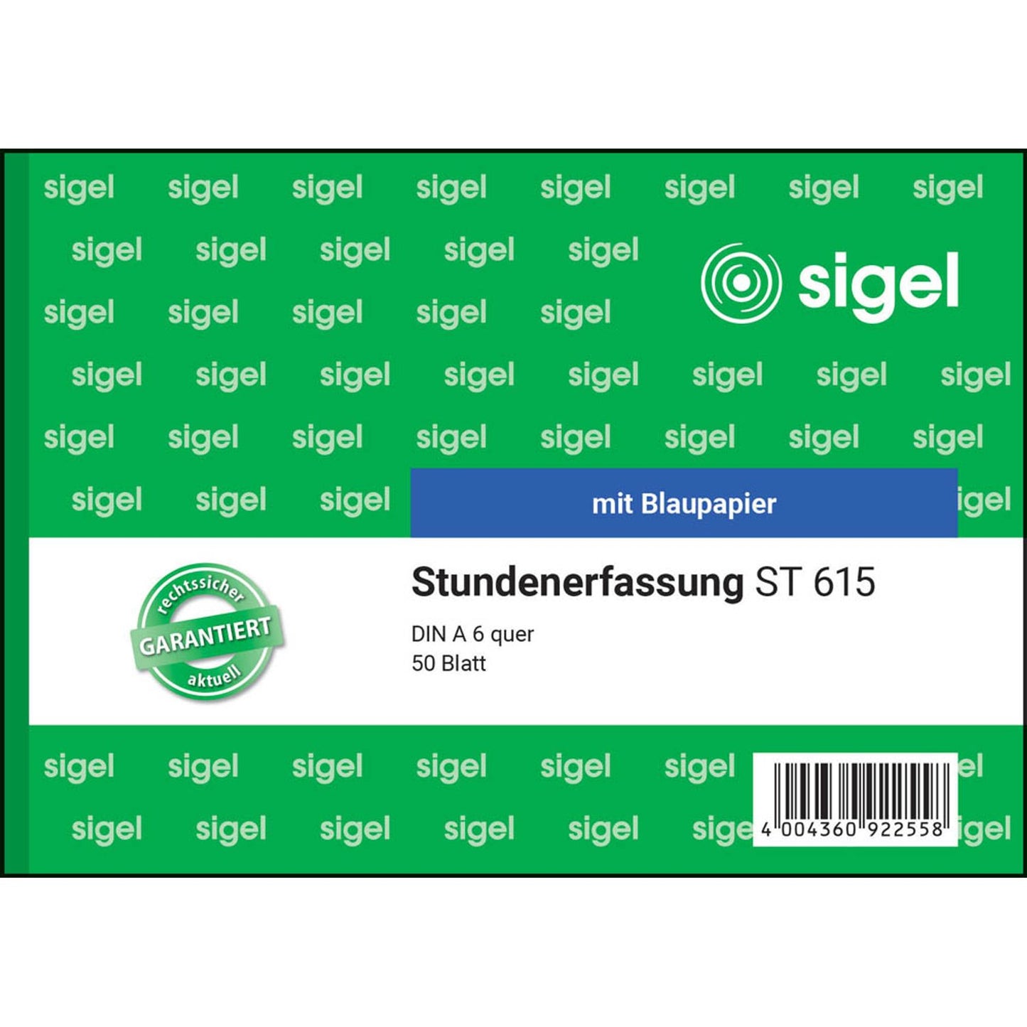 SIGEL Stundenerfassung Formularbuch | ST615