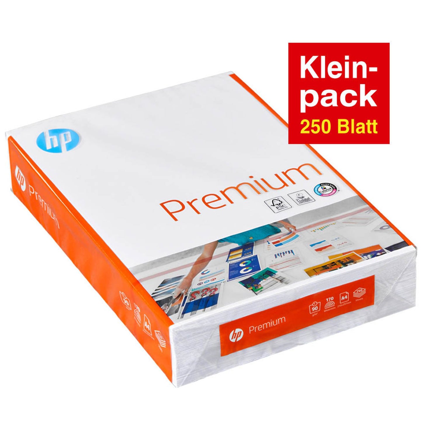 HP Kopierpapier Premium DIN A4 90 g/qm | CHP853 | 1 Pack = 250 Blatt