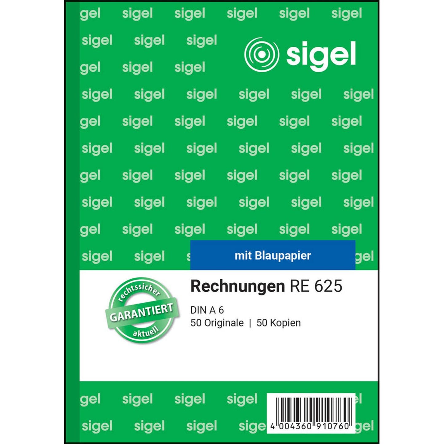 SIGEL Rechnung Formularbuch | RE625