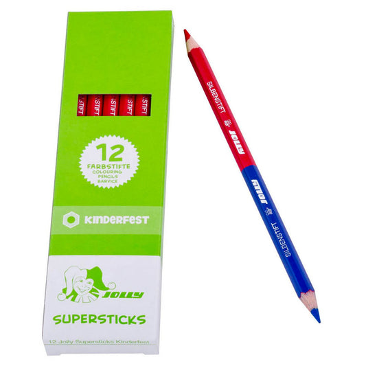 JOLLY SUPERSTICKS Silbenstifte mehrfarbig | 3000-0507 | 1 Pack = 12 St.