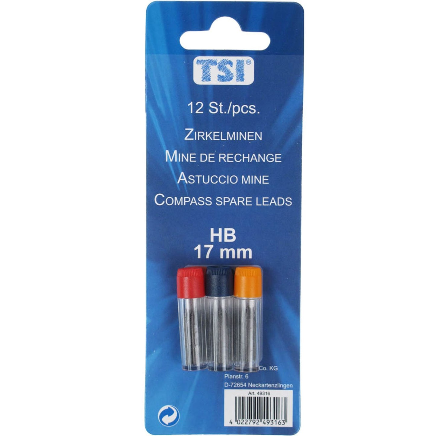 TSI Zirkelminen HB 2,0 mm | 49316 | 1 Pack = 12 St.