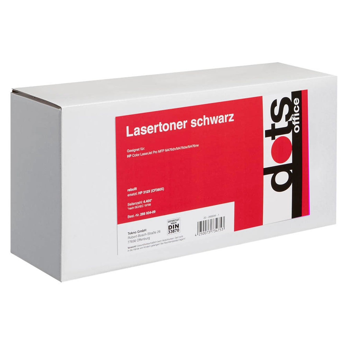 dots schwarz Toner kompatibel zu HP 312X (CF380X) | 2528,3000-DOTS