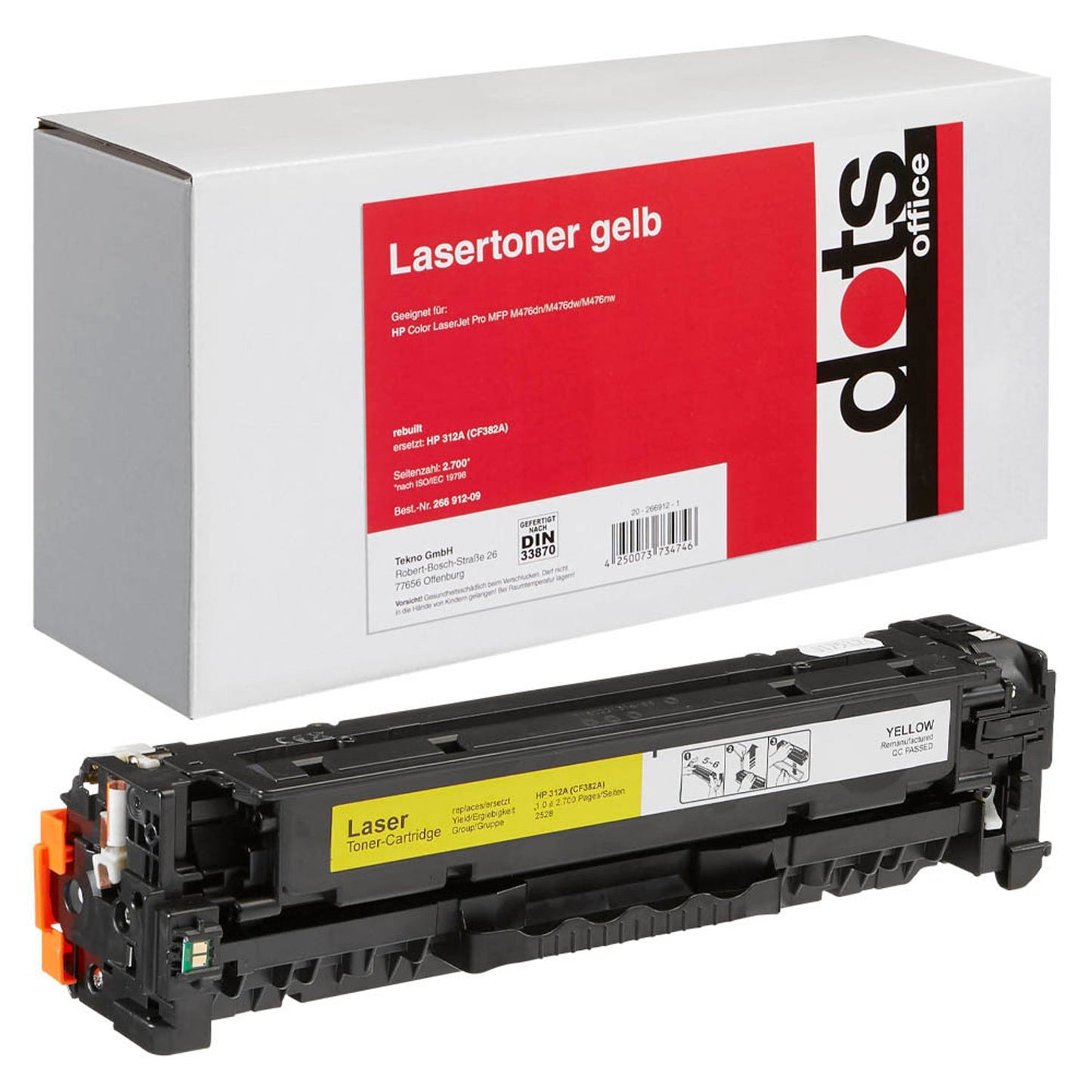 dots gelb Toner kompatibel zu HP 312A (CF382A) | 2528,0009-DOTS