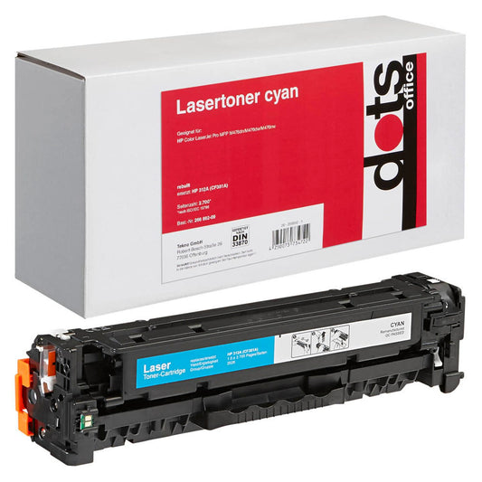 dots cyan Toner kompatibel zu HP 312A (CF381A) | 2528,0003-DOTS