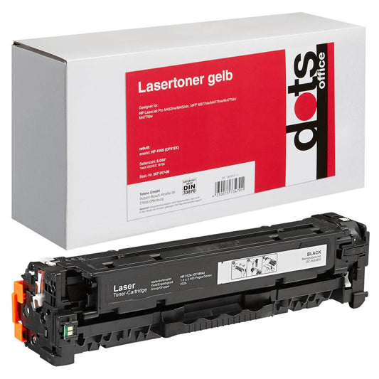 dots gelb Toner kompatibel zu HP 410X (CF412X) | 2538,3009-DOTS