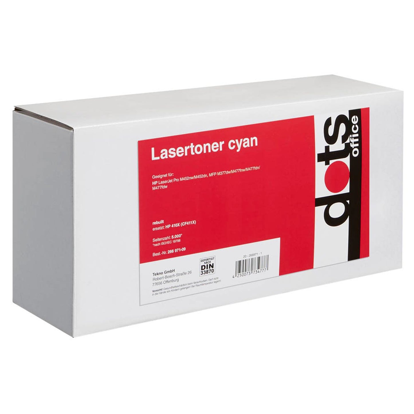 dots cyan Toner kompatibel zu HP 410X (CF411X) | 2538,3003-DOTS